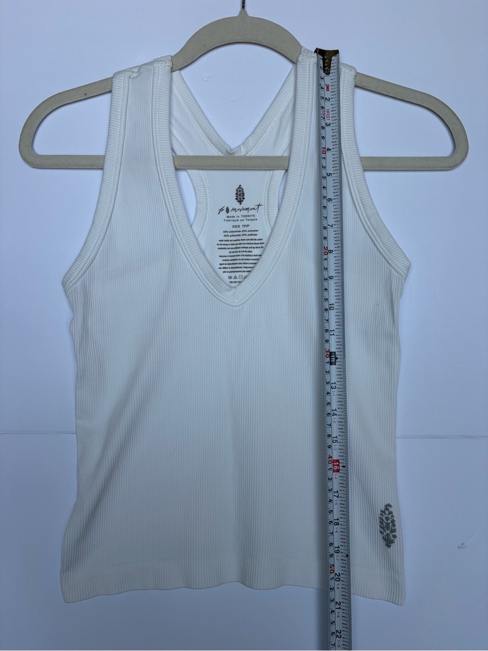 FP Movement Up Next Ribbed Tank White XS/S Racerback Performance Top - Picture 3 of 5